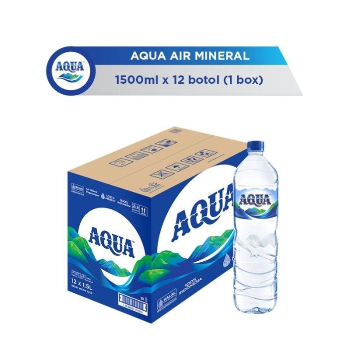 Air Mineral Aqua 1.5 Liter (1 Dus)
